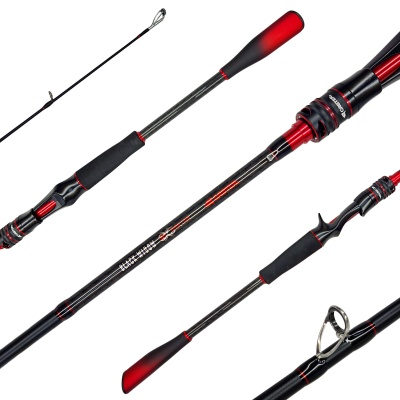 Caña Caster Black Widow 2.10m Bait Casting 3 Tramos 10-20 Lb 8-25g